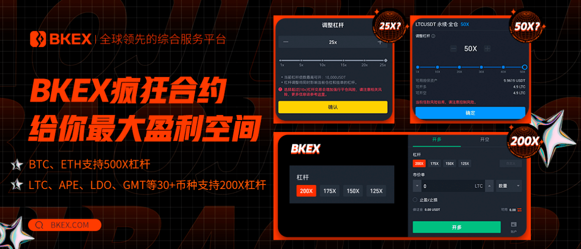 BKEX 疯狂合约，享全网最‘疯狂’收益